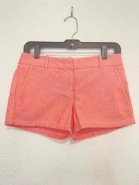 J. Crew Women's Chino Cotton Twill Shorts Pink Salmon Size 0